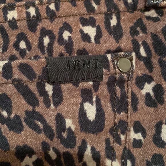 JEN 7 FOR ALL MANKIND SPECIAL DYED ANKLE SKINNY JEANS LUXE LEOPARD PRINT 8 /10 - Picture 13 of 16